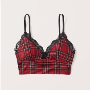 Abercrombie&Fitch Women’s Plaid SatinLace Bralette